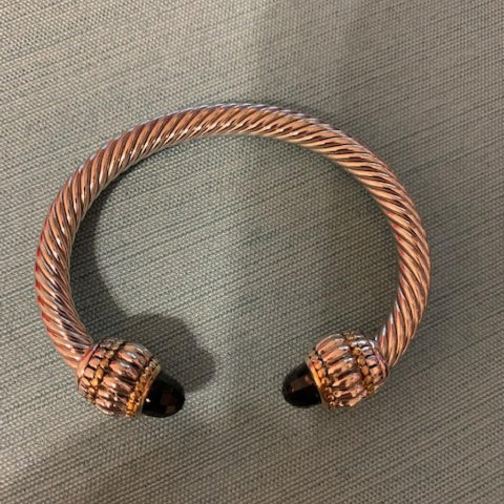 Thick Black Cable Bracelet